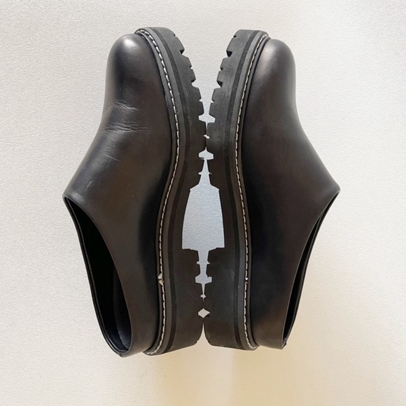 Jenni Kayne Leather Lug Mule Chunky Slip On Casual Classic Minimalist Black 40 - Picture 10 of 16